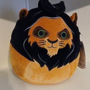 Scar Plush Toy with Black Mane NWT Squishy